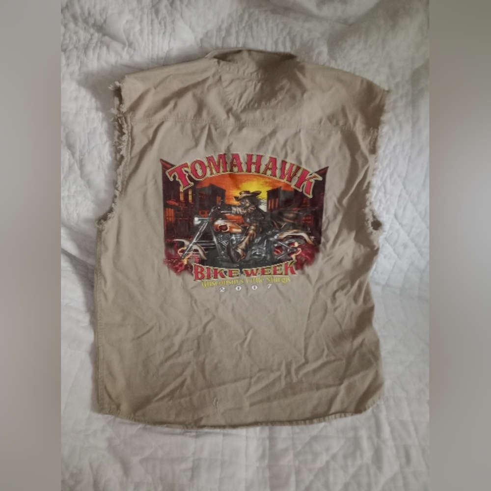 V Twin Motorcycle Apparel Skeleton Biker Tomahawk Bike Week Shirt Size 2X
